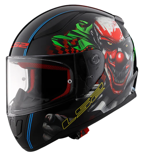 Rapid II Happy Dreams Full Face Motorcycle Helmet Gloss Black-Daniel Smart Mfg - Retail