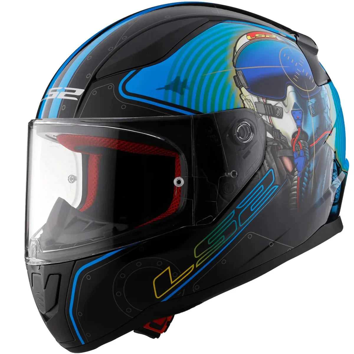 Rapid Mach II Full Face Motorcycle Helmet Matte Black-Daniel Smart Mfg - Retail