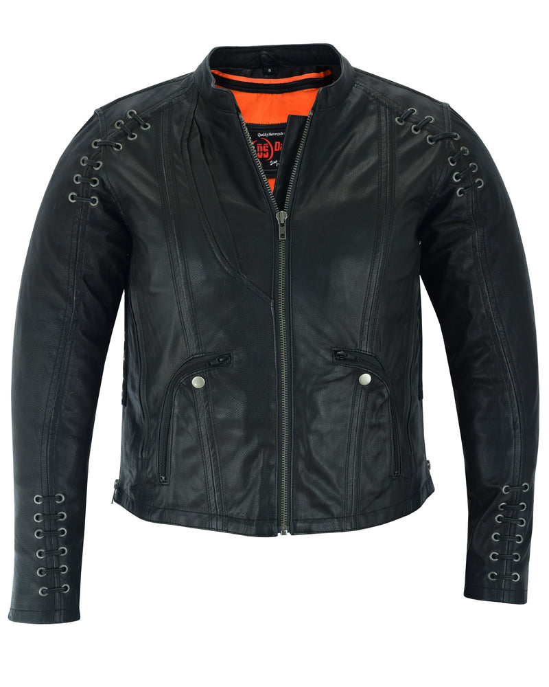 Raven Blaze - Women's Leather Jacket-Womens Leather Motorcycle Jackets-Daniel Smart Mfg - Retail