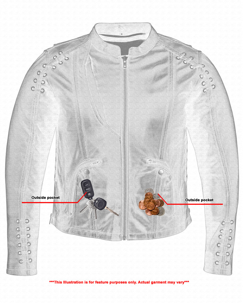 Raven Blaze - Women's Leather Jacket-Womens Leather Motorcycle Jackets-Daniel Smart Mfg - Retail