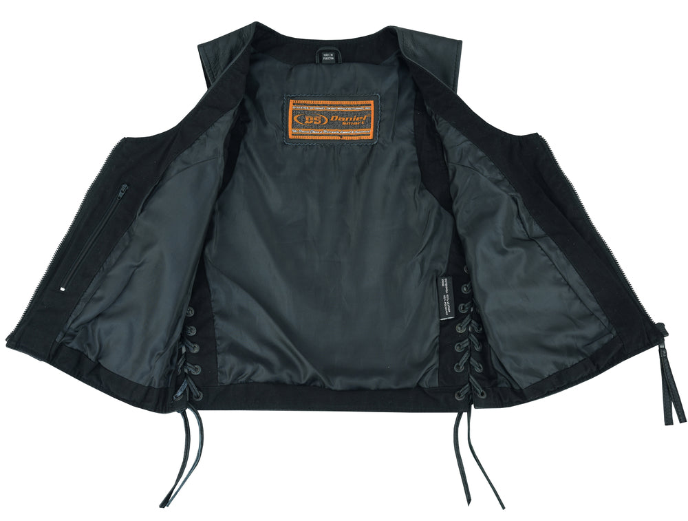 Raven - Women's Leather Vest-Womens Leather Vests-Daniel Smart Mfg - Retail