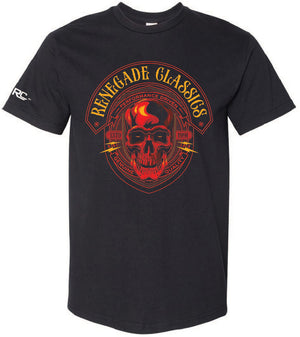 RC8010 RENEGADE CLASSICS RED SKULL TSHIRT-Mens Shirts-Daniel Smart Mfg - Retail