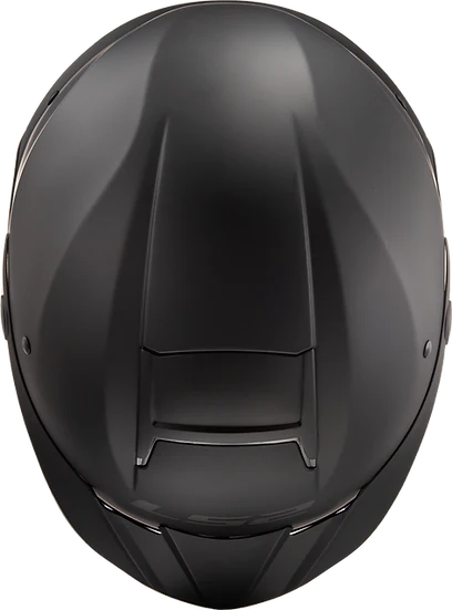 Rebellion Solid Half Motorcycle Helmet W/ SunShield Matte Black-Daniel Smart Mfg - Retail