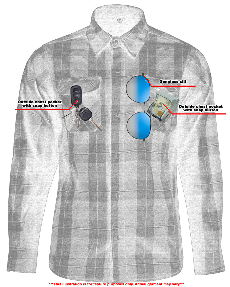 Red Pulse Mens Flannel Shirt-Flannels-Daniel Smart Mfg - Retail