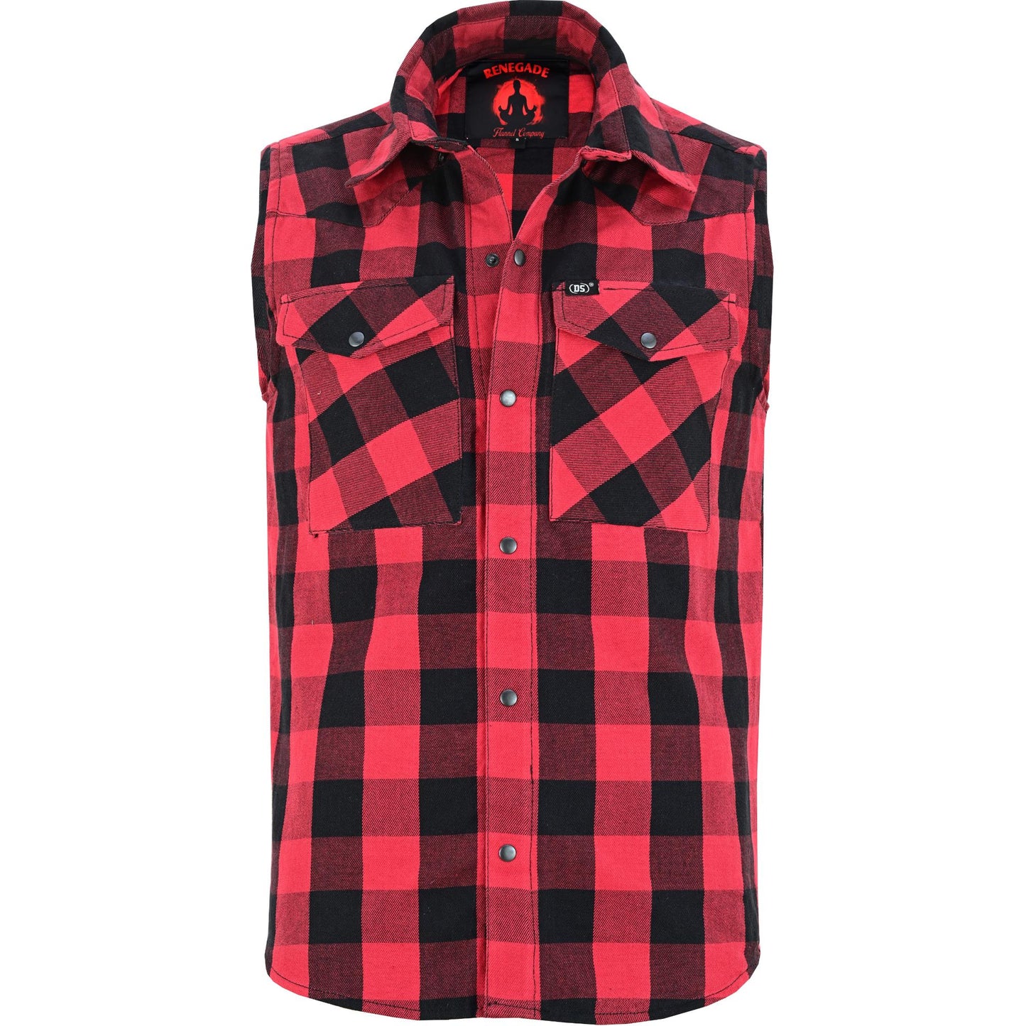 Red Styler Men's Red and Black Sleeveless Flannel-Daniel Smart Mfg - Retail