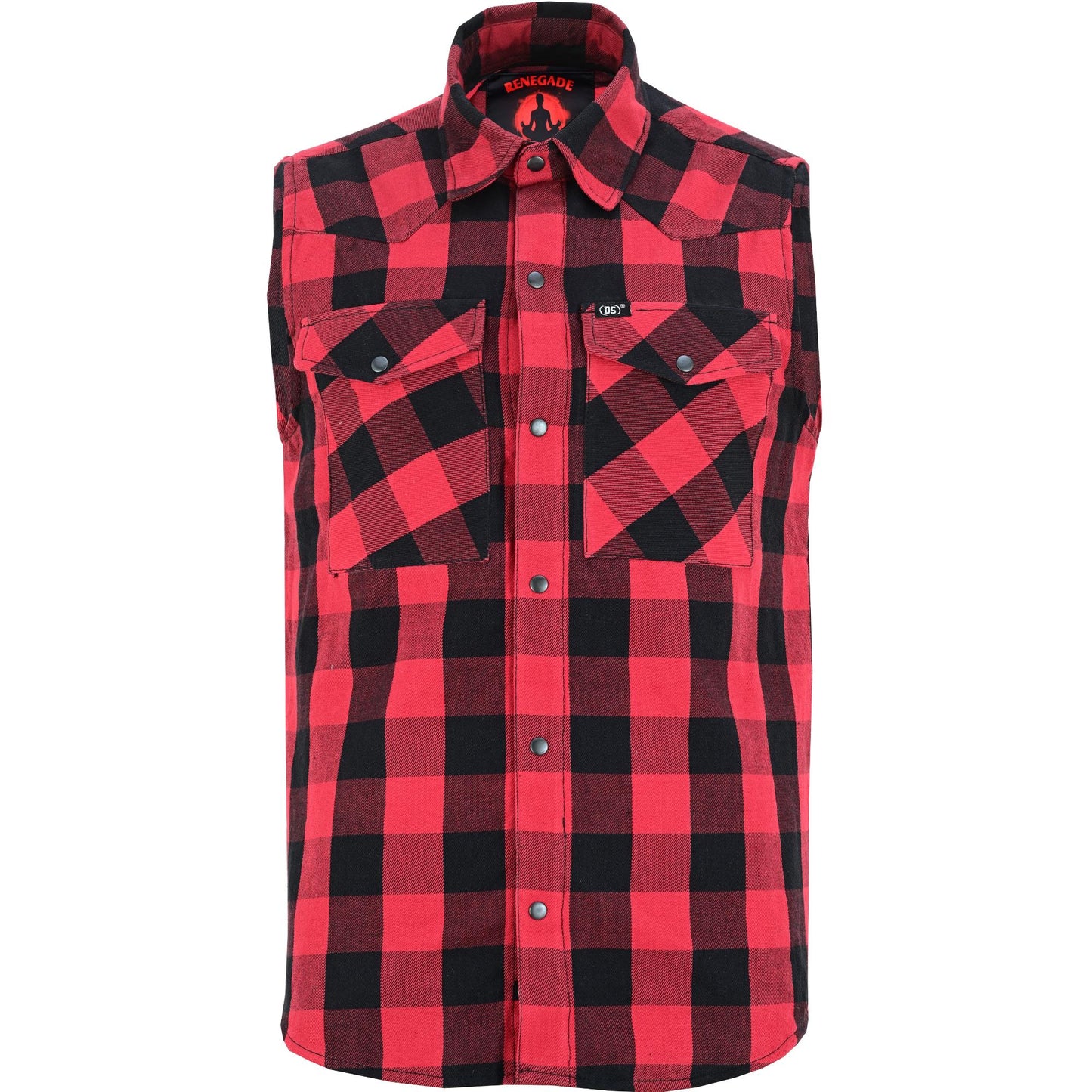 Red Styler Men's Red and Black Sleeveless Flannel-Daniel Smart Mfg - Retail