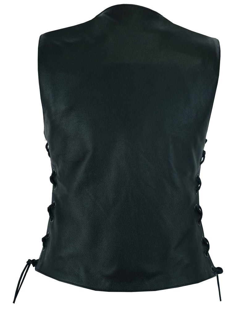 Revenge Ride - Women's Leather Vest-Womens Leather Vests-Daniel Smart Mfg - Retail