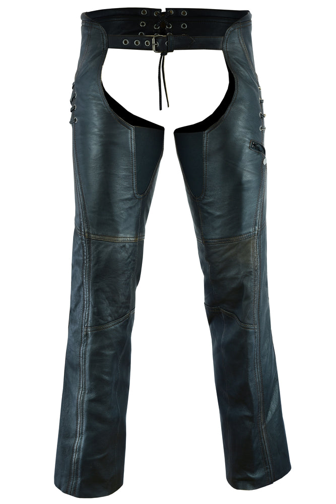 Rider Glam - Women's Motorcycle Leather Chaps-Womens Chaps & Pants-Daniel Smart Mfg - Retail
