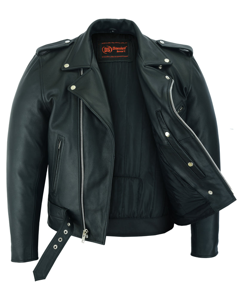 Road Warrior - Men's Leather Motorcycle Jacket-Mens Leather Motorcycle Jackets-Daniel Smart Mfg - Retail