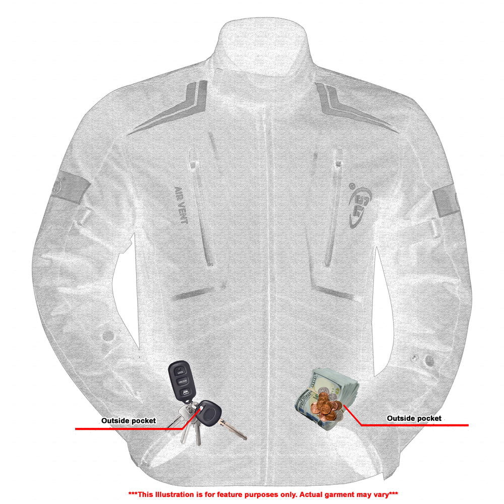 RoadWorn - Men's Textile Motorcycle Jacket-Mens Textile Motorcycle Jackets-Daniel Smart Mfg - Retail