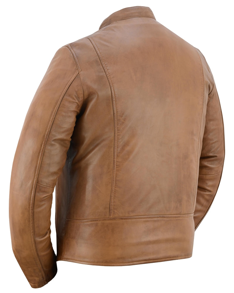 Rustic Stunner Men's Brown Fashion Leather Jacket-Daniel Smart Mfg - Retail