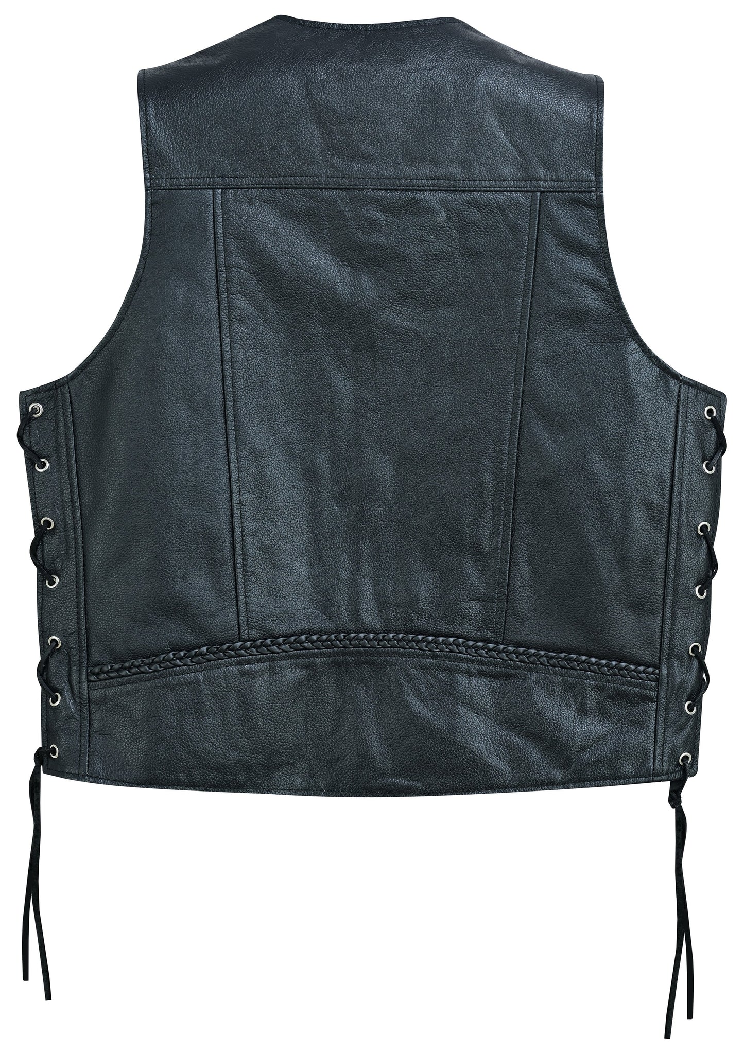 Rustler Leather Motorcycle Vest-Daniel Smart Mfg - Retail