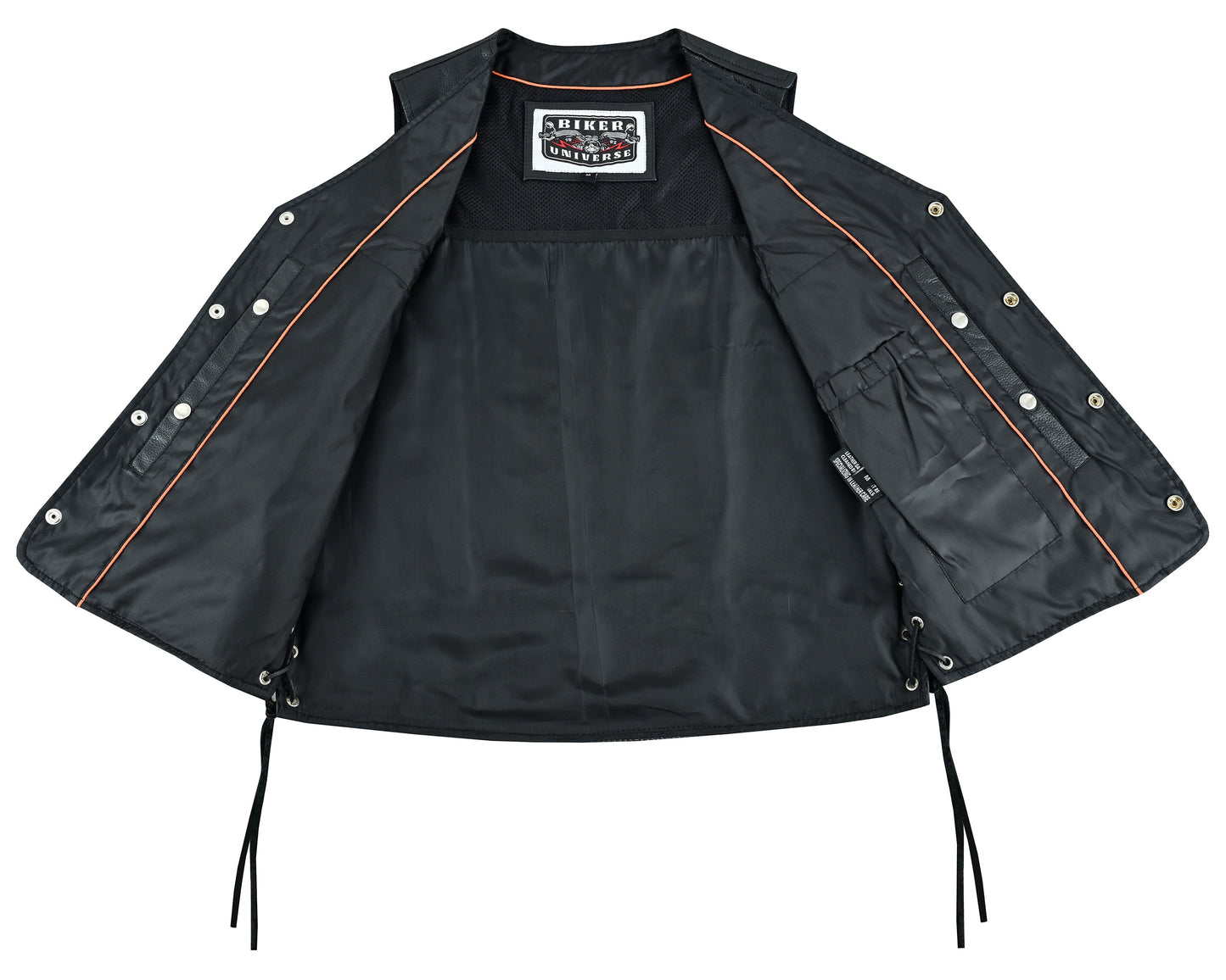 Rustler Leather Motorcycle Vest-Daniel Smart Mfg - Retail