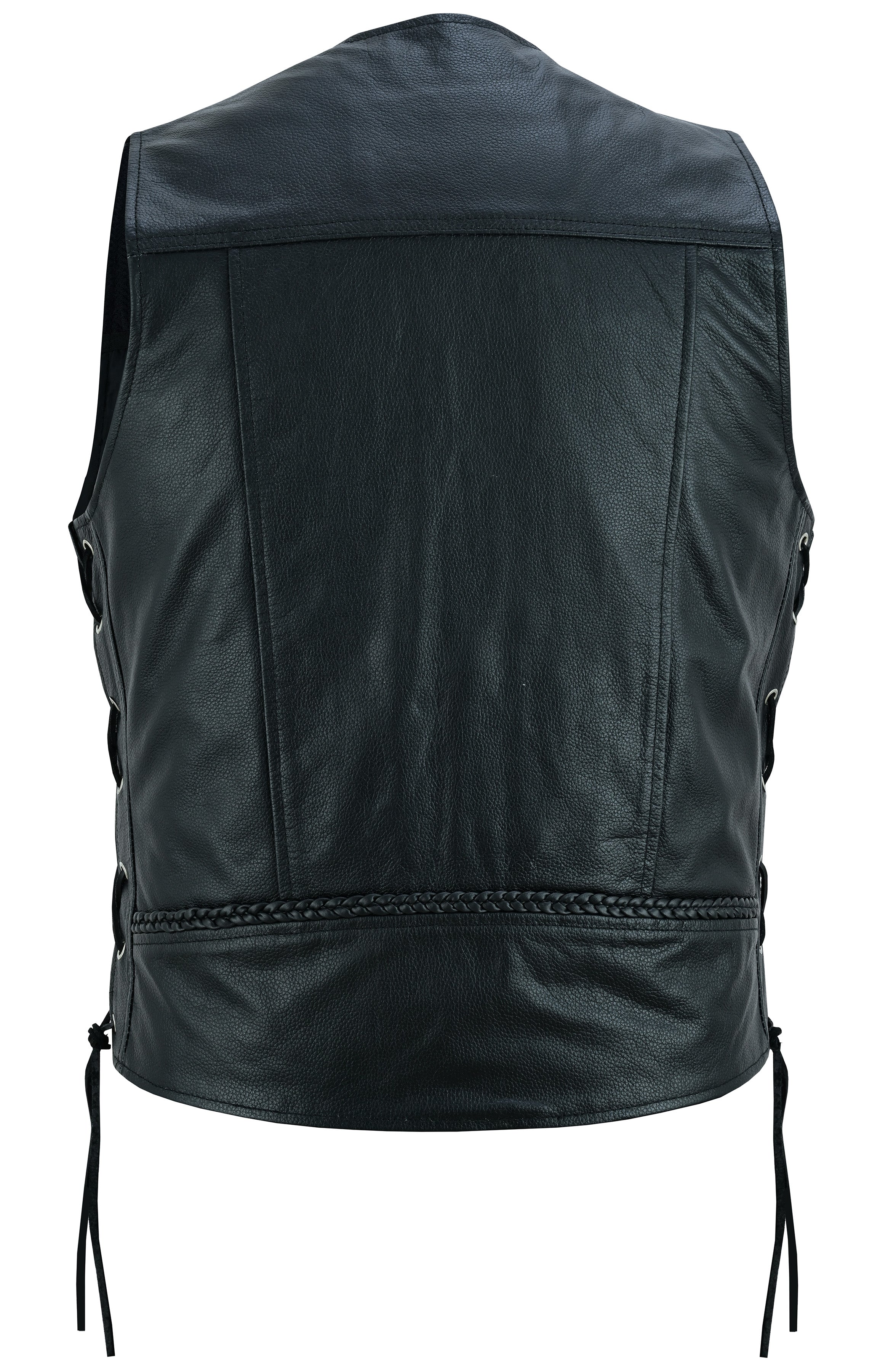 Rustler Leather Motorcycle Vest-Daniel Smart Mfg - Retail