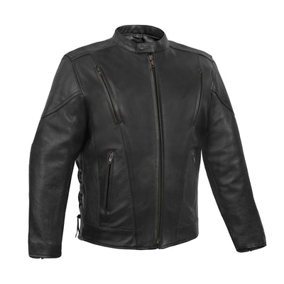 Reveal™ Men's Leather Motorcycle Jacket