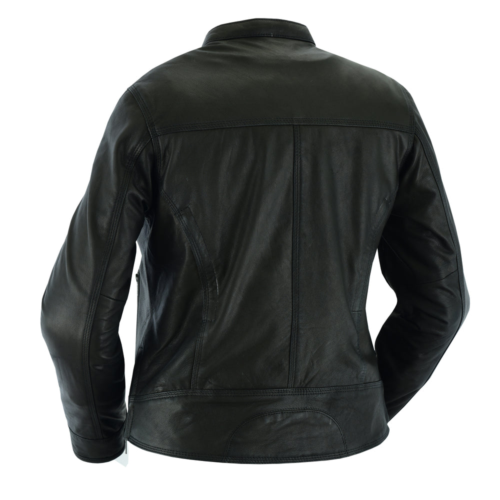Scarlet Strike - Women's Leather Jacket-Womens Leather Motorcycle Jackets-Daniel Smart Mfg - Retail