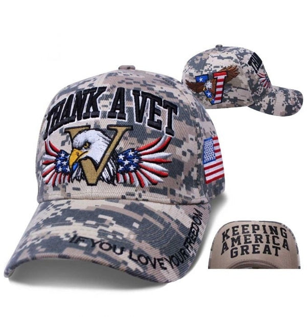 Shop Biker Hats | Thank a Vet Motorcycle Motto Cap