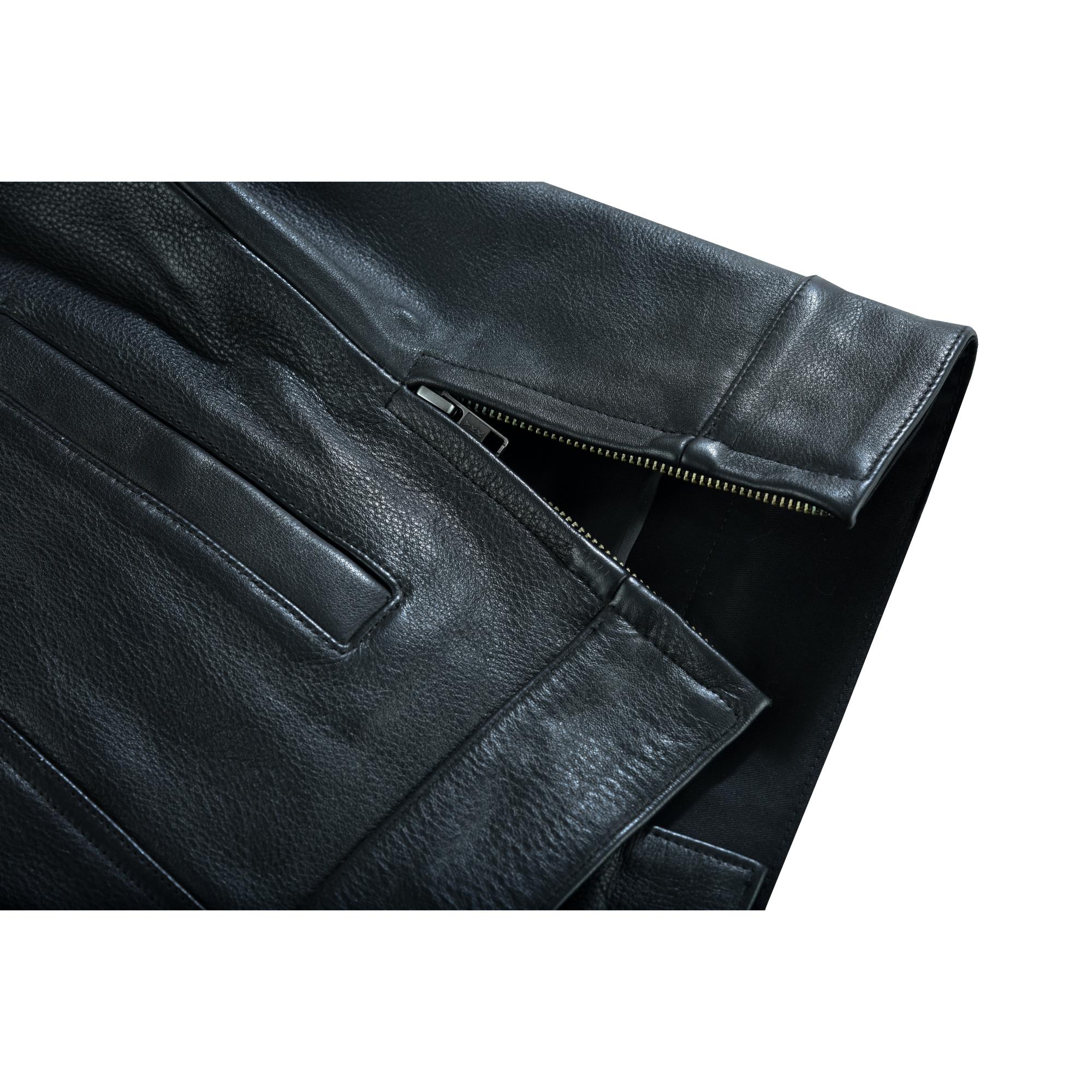 Sideon - Men's Motorcycle Leather Vest-Mens Leather Vests-Daniel Smart Mfg - Retail