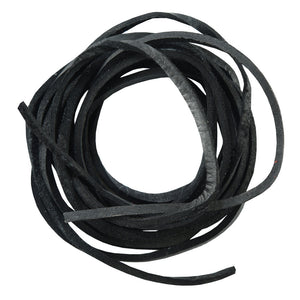 SLBLACK 6 Feet Leather Laces - Black-Leather Laces-Daniel Smart Mfg - Retail