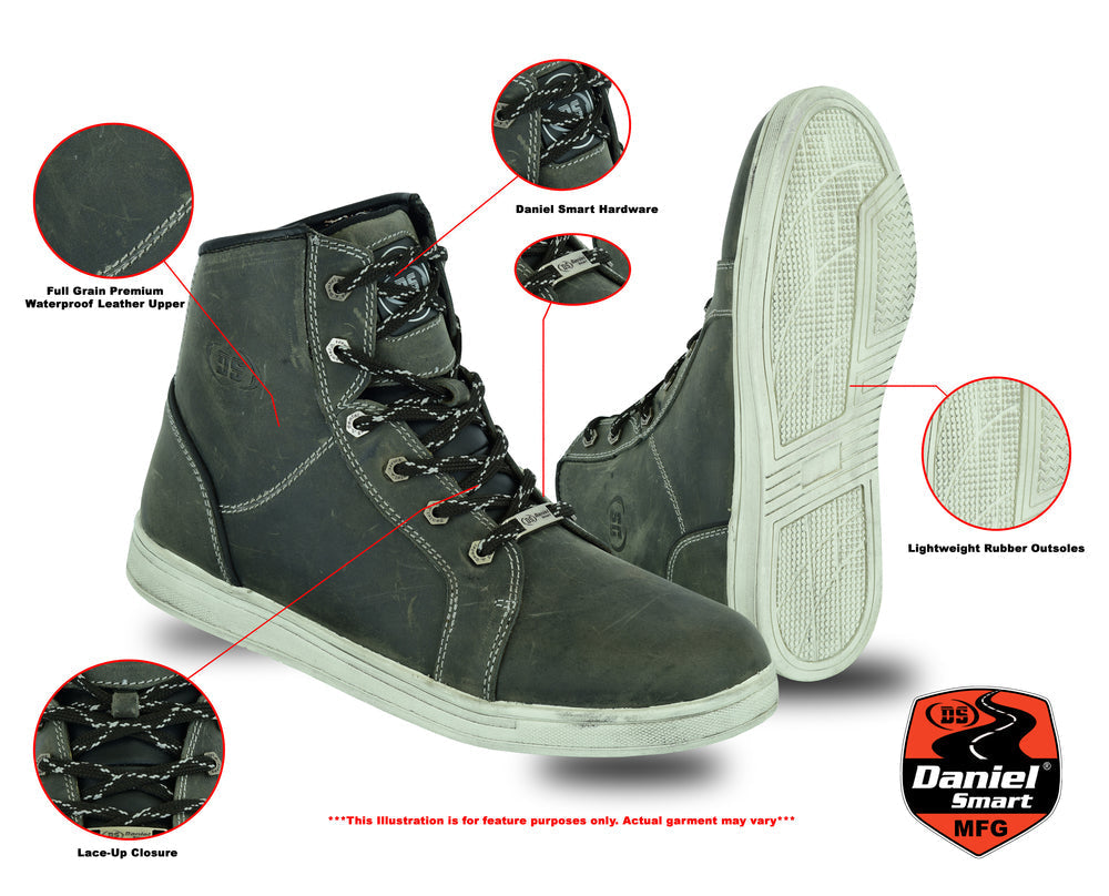 Speed Demon - Men's Leather Motorcycle Boots-Mens Motorcycle Boots-Daniel Smart Mfg - Retail