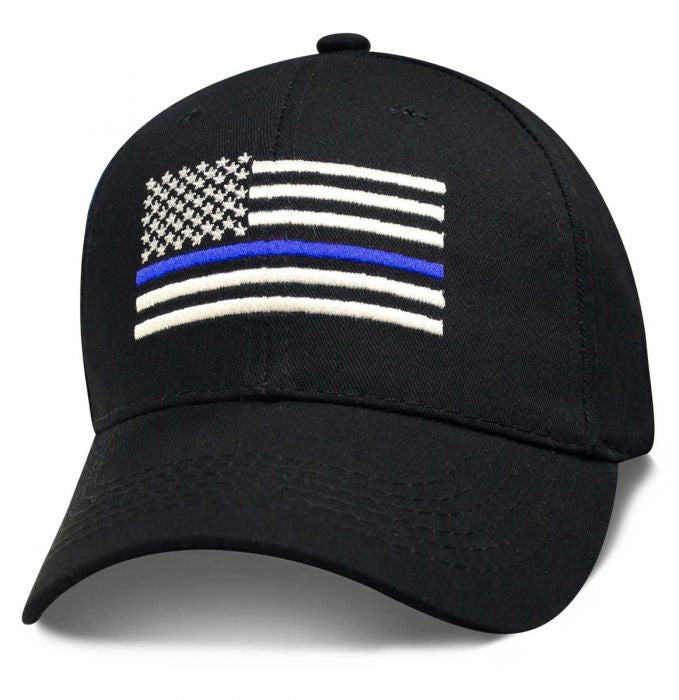 SPOLICE Blue Stripe Police Flag Cap-Daniel Smart Mfg - Retail