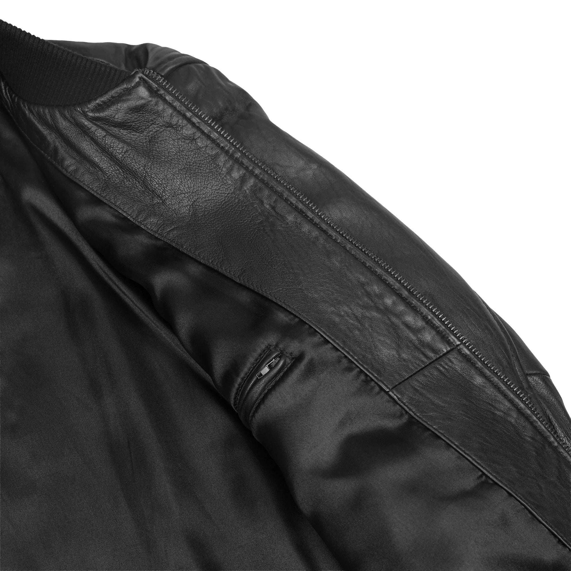 Lancer™ Men's Leather Bomber Motorcycle Jacket