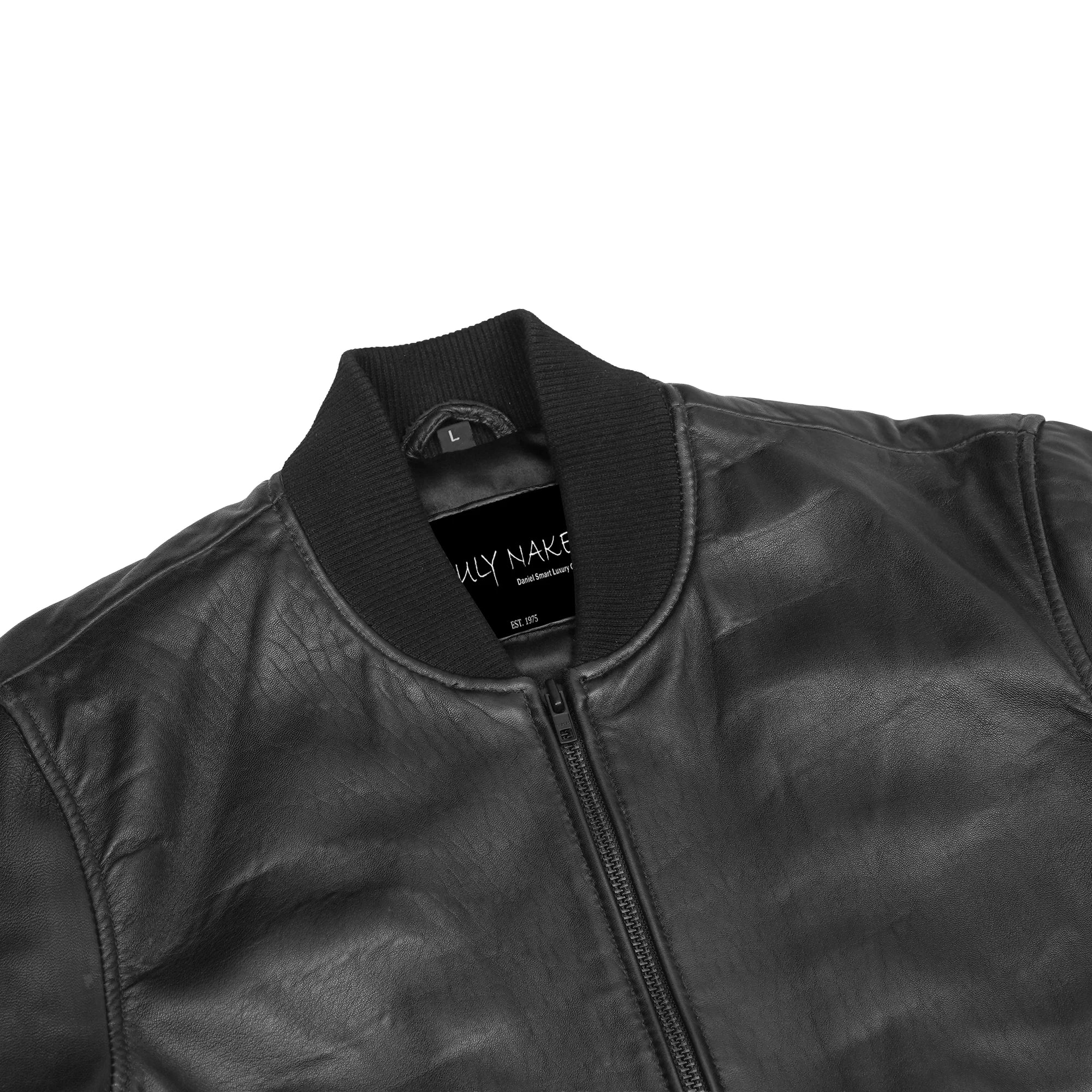Lancer™ Men's Leather Bomber Motorcycle Jacket