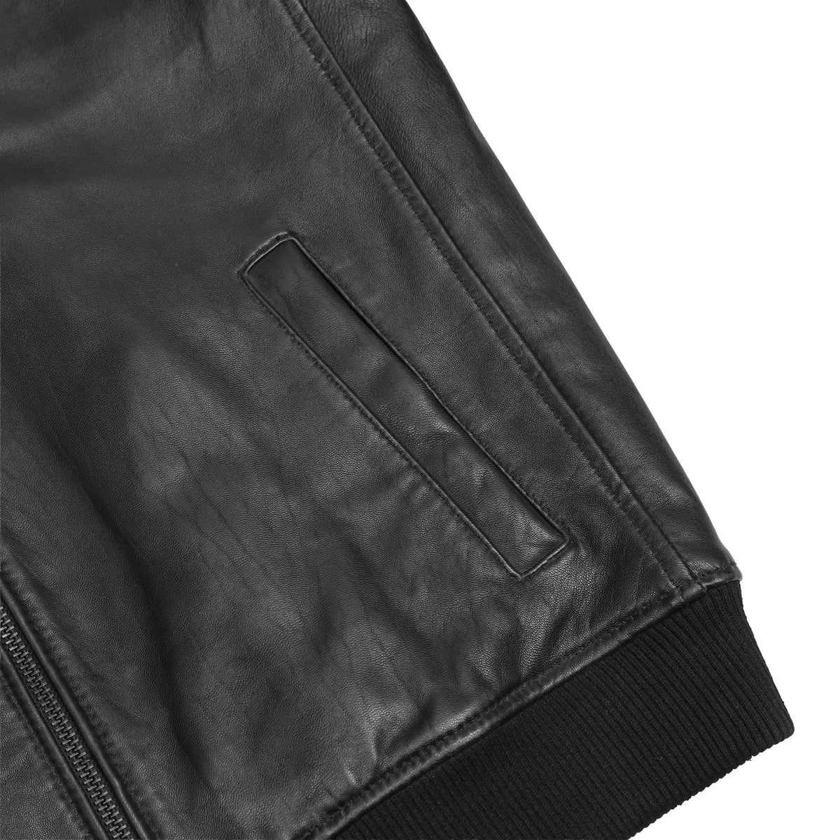 Lancer™ Men's Leather Bomber Motorcycle Jacket