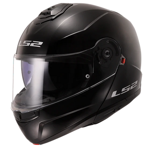 Strobe II Solid Modular Motorcycle Helmet W/ SunShield Gloss Black-Helmets-Daniel Smart Mfg - Retail