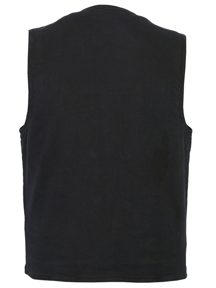 The Dark Knight - Motorcycle Denim Vest-Mens Denim Vests-Daniel Smart Mfg - Retail