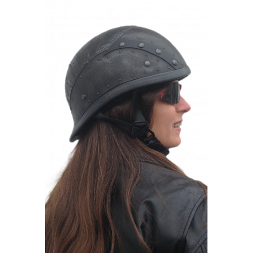 badass motorcycle half helmet SMALL