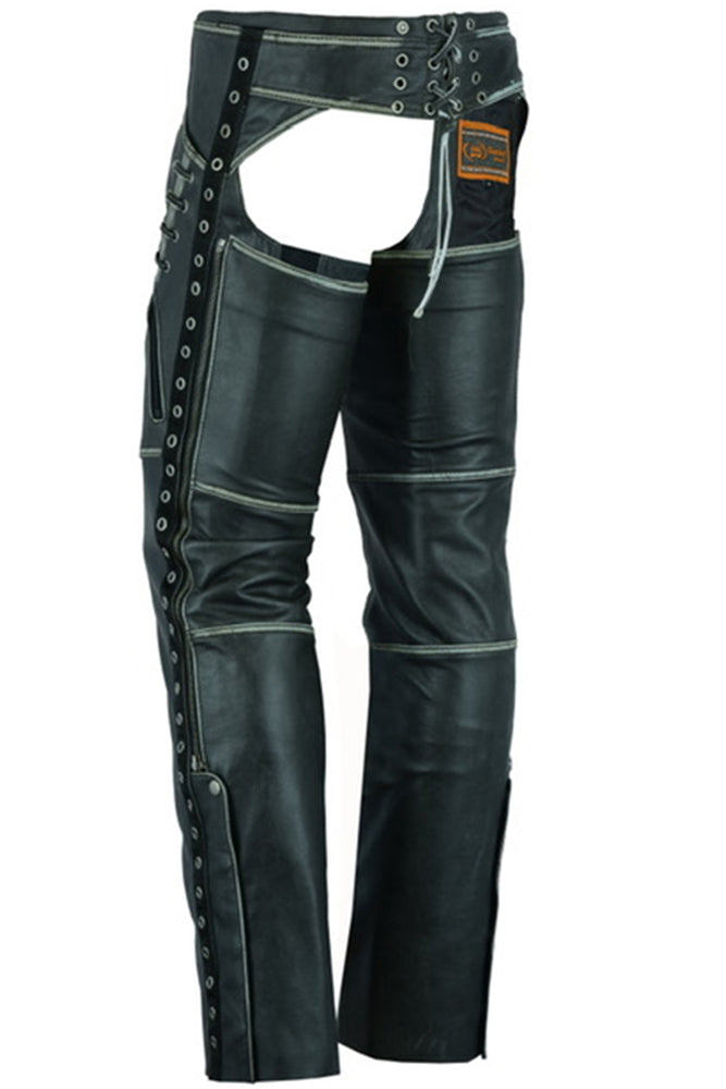 Thunderhawk - Women's Motorcycle Leather Chaps-Womens Chaps & Pants-Daniel Smart Mfg - Retail