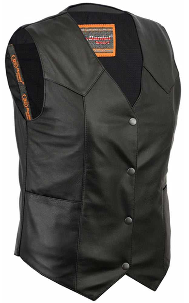 Timeless - Women's Leather Vest-Womens Leather Vests-Daniel Smart Mfg - Retail