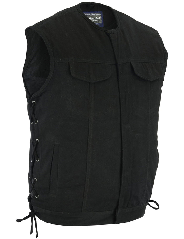 Tork - Motorcycle Denim Vest-Mens Denim Vests-Daniel Smart Mfg - Retail