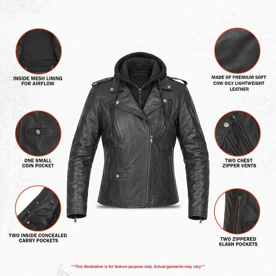 Bella Rogue - Women’s Leather Motorcycle Jacket