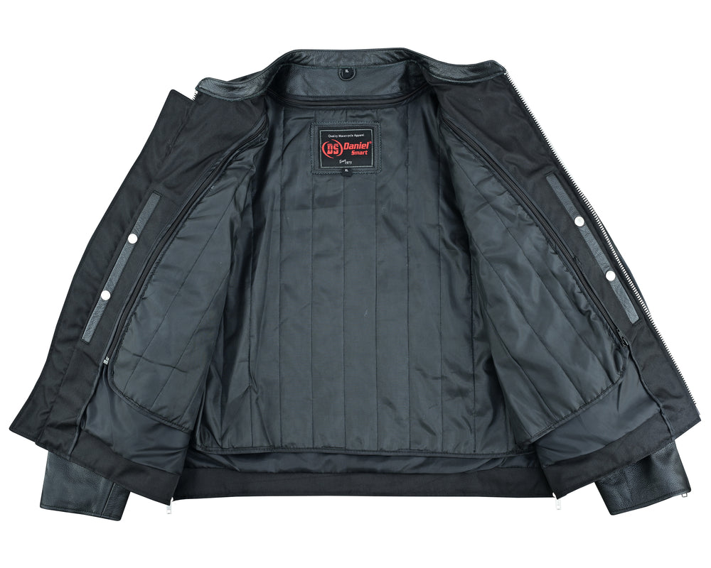 Urban Racer - Men's Leather Motorcycle Jacket-Mens Leather Motorcycle Jackets-Daniel Smart Mfg - Retail