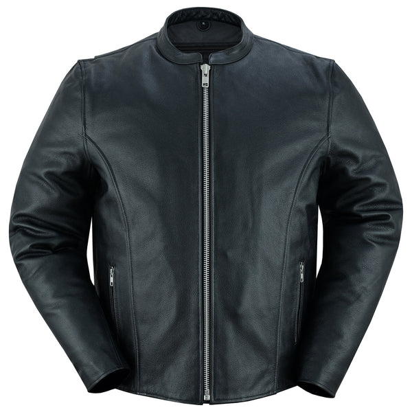 Urban Racer Men's Leather Motorcycle Jacket City Ride Ready