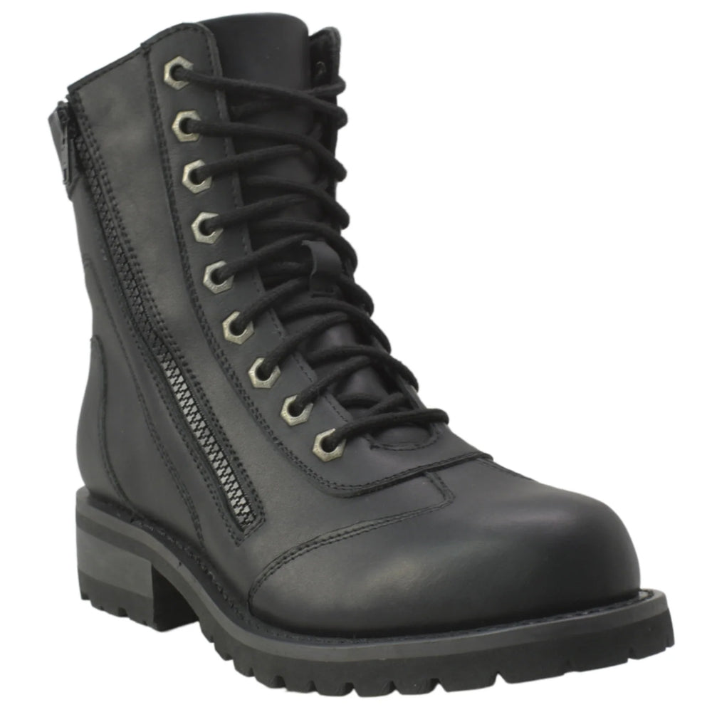 Veyron - Women's Leather Motorcycle Boots-Womens Motorcycle Boots-Daniel Smart Mfg - Retail