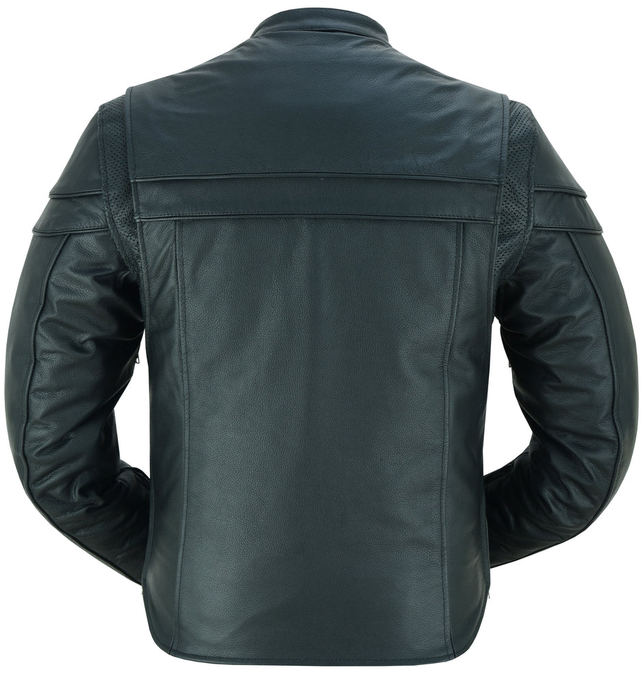 Vigilant - Men's Leather Motorcycle Jacket-Mens Leather Motorcycle Jackets-Daniel Smart Mfg - Retail