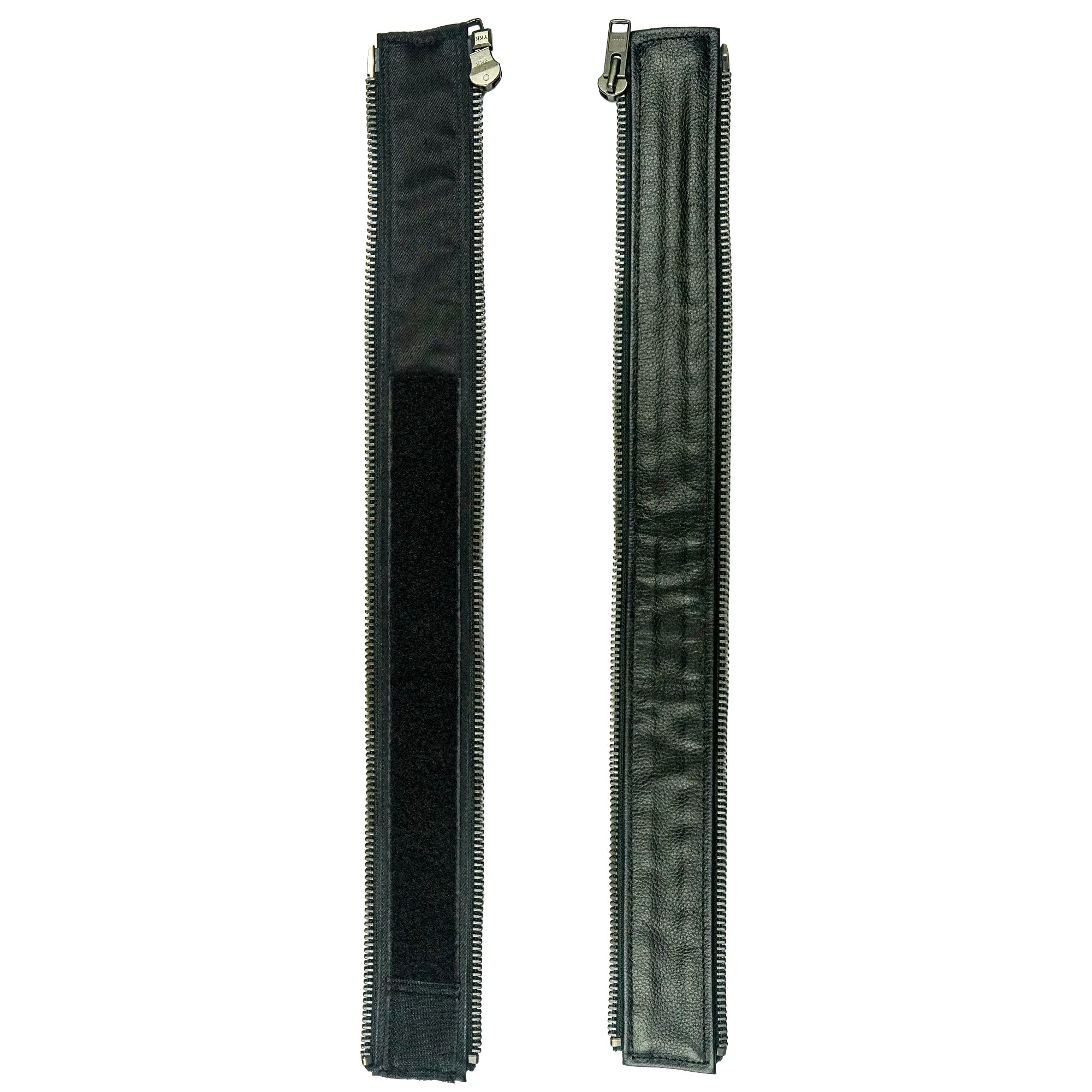 VXP502 Men's Black Universal Vest Expander Panel with Gun Metal Zip # 10-vest expanders-Daniel Smart Mfg - Retail