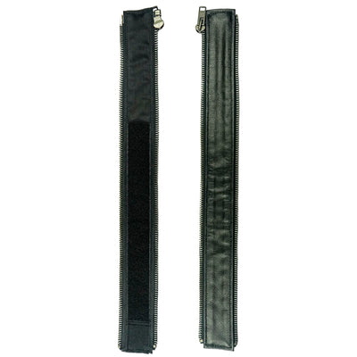 VXP502 Men's Black Universal Vest Expander Panel with Gun Metal Zip # 10-vest expanders-Daniel Smart Mfg - Retail