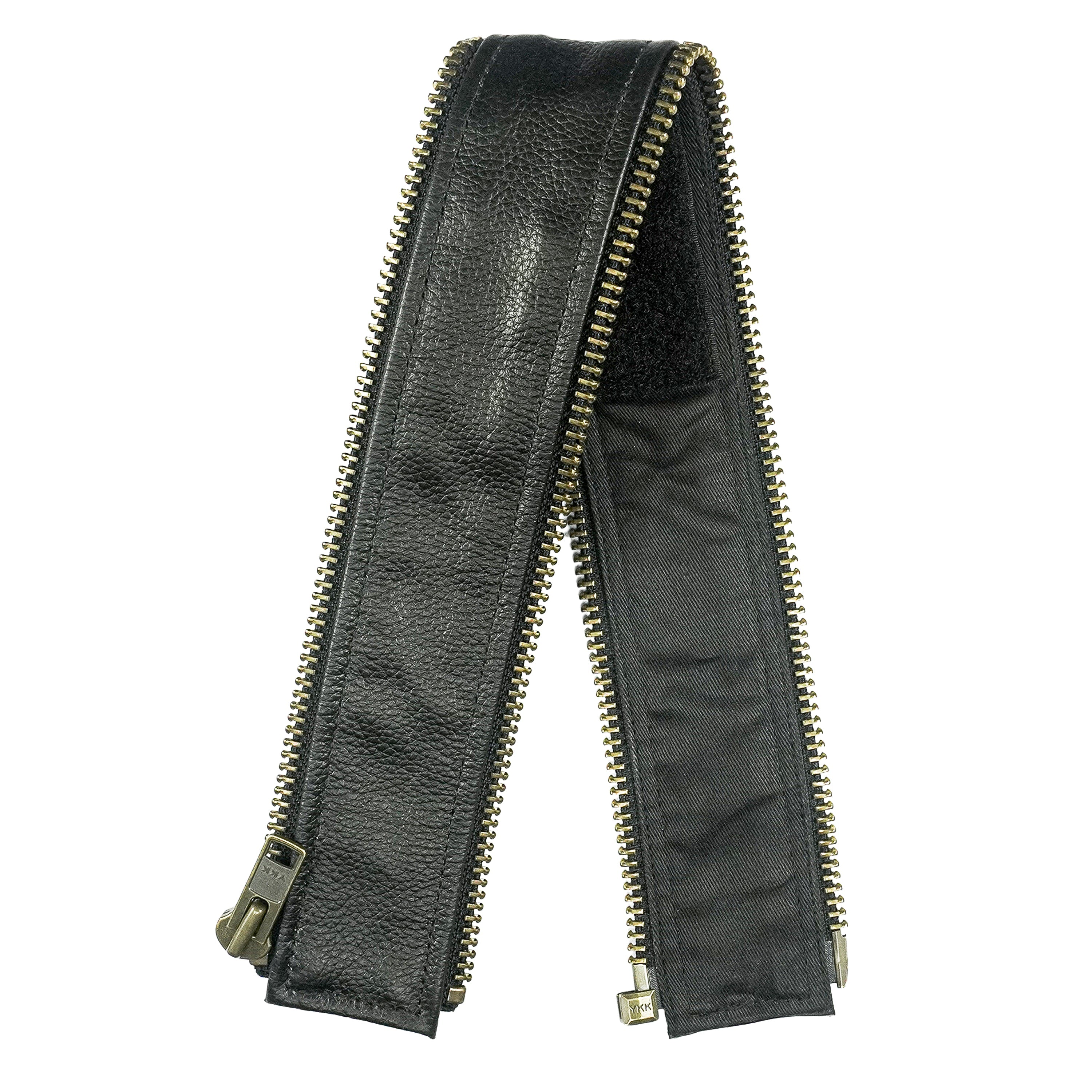 Men's Black Universal Vest Expander Panel with Antique Zip (Single Pie
