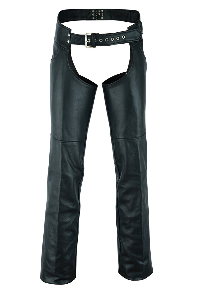 Wanderlust Rider - Unisex Motorcycle Leather Chaps-Unisex Chaps & Pants-Daniel Smart Mfg - Retail