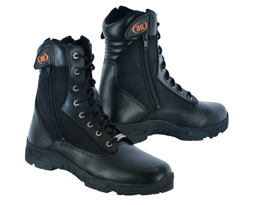 WarpDrive 7 - Men's Leather Motorcycle Boots-Mens Motorcycle Boots-Daniel Smart Mfg - Retail