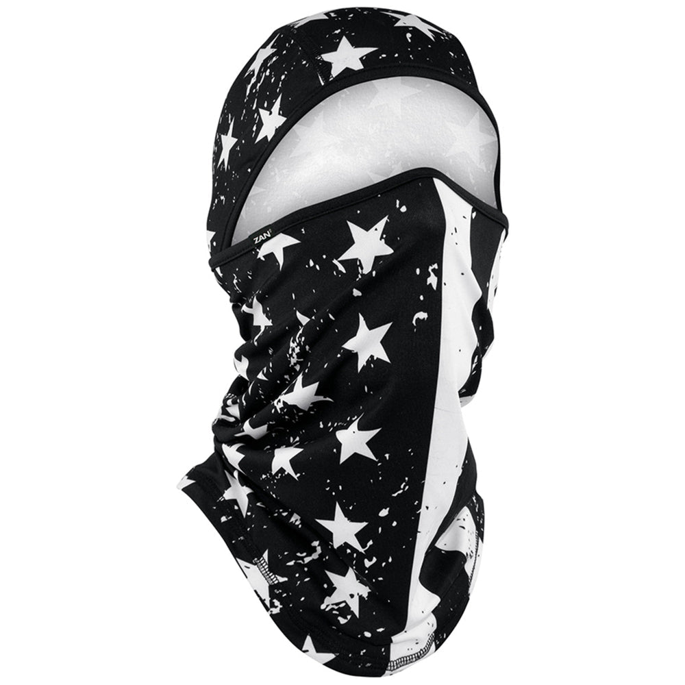 WB4L091 Convertible Balaclav SportFlex(tm) Series, Black & White Flag-Daniel Smart Mfg - Retail