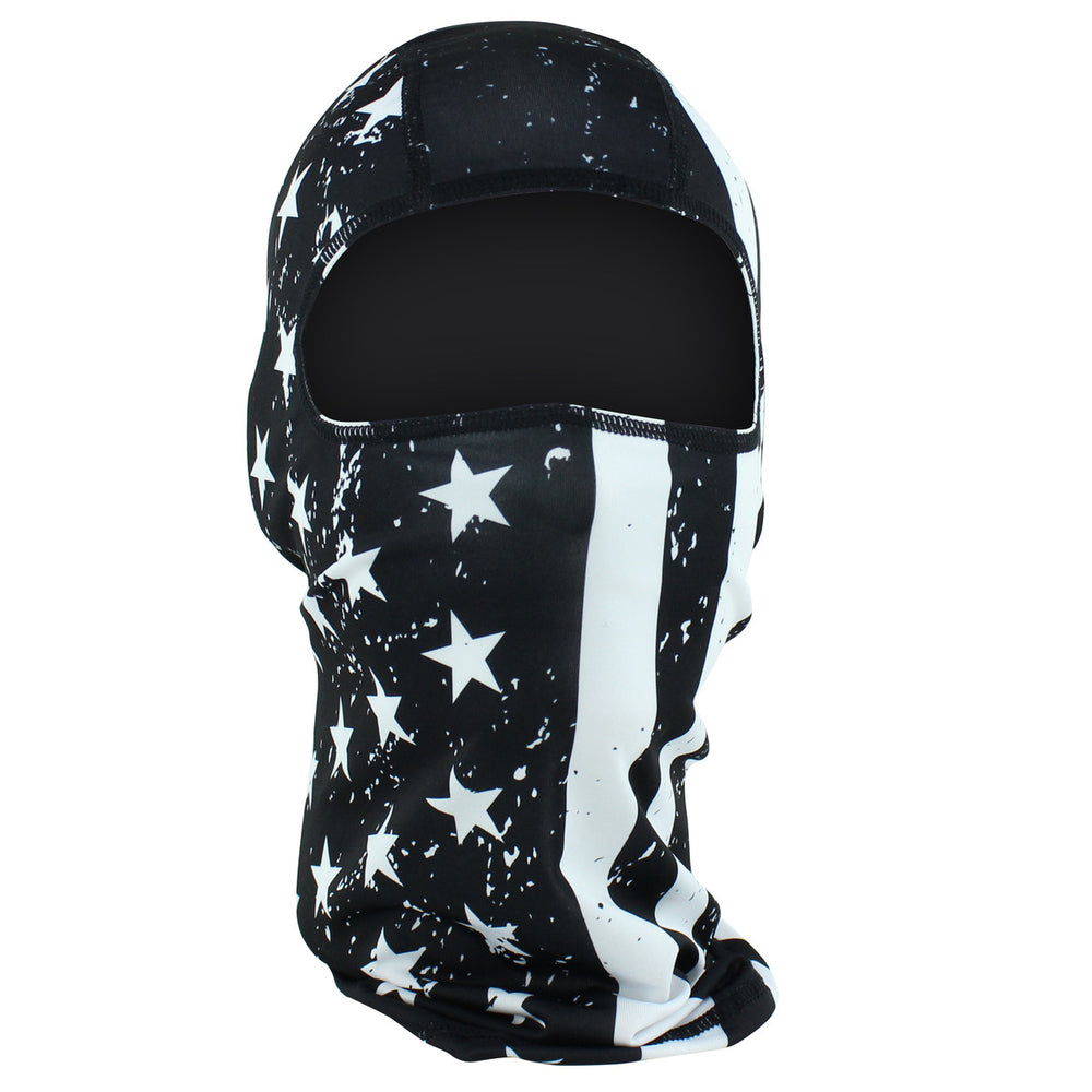 WBP091- ZANÂ® Balaclava- Polyester- B&W Flag-Daniel Smart Mfg - Retail