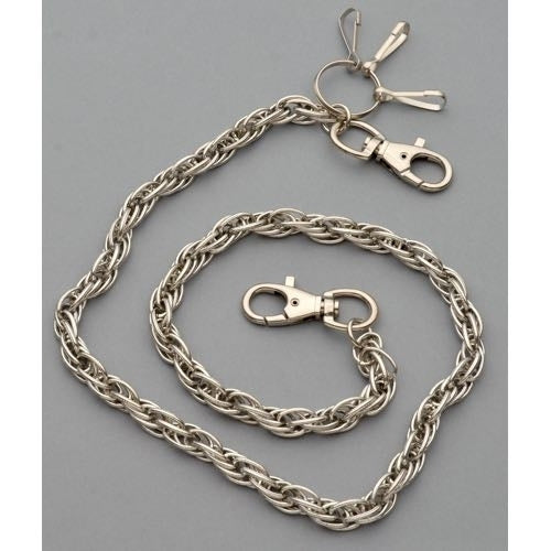 WC-1113 Chrome Wallet Chain with multiple links, 30 inches long-Daniel Smart Mfg - Retail