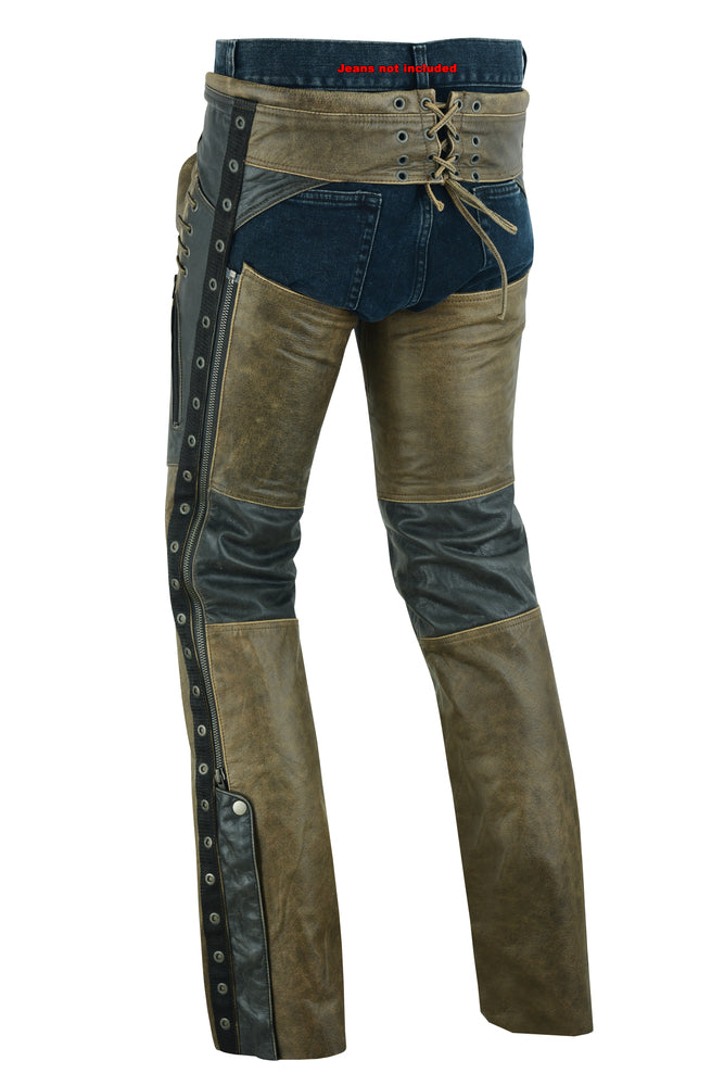 Wild Wind - Women's Motorcycle Leather Chaps-Womens Chaps & Pants-Daniel Smart Mfg - Retail