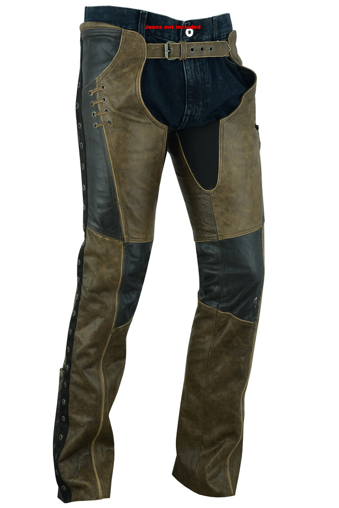 Wild Wind - Women's Motorcycle Leather Chaps-Womens Chaps & Pants-Daniel Smart Mfg - Retail