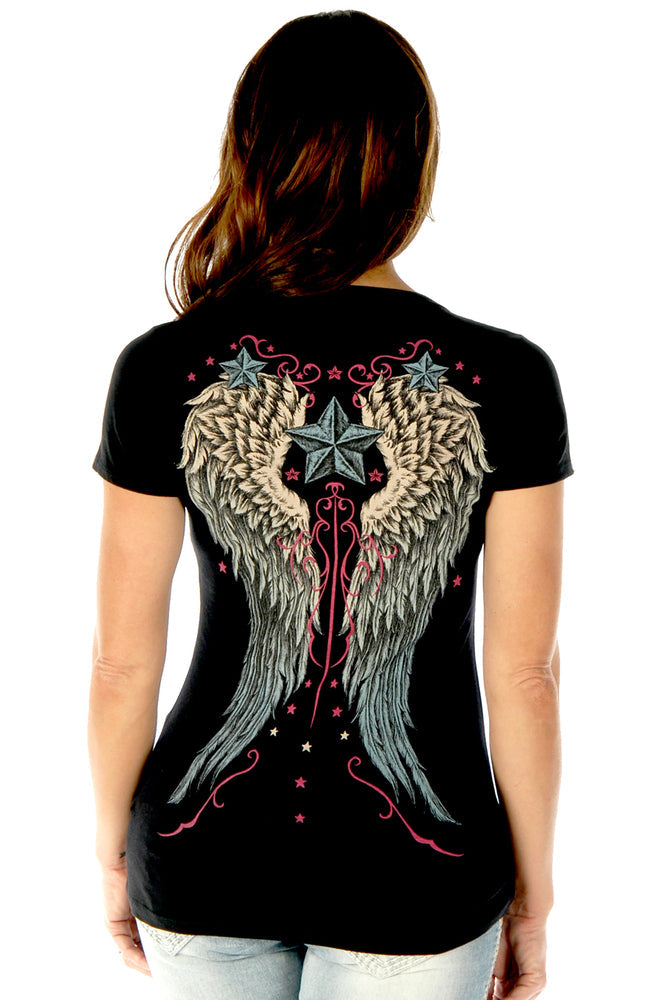 Wings Stars - Women's Shirt-Womens Shirts-Daniel Smart Mfg - Retail